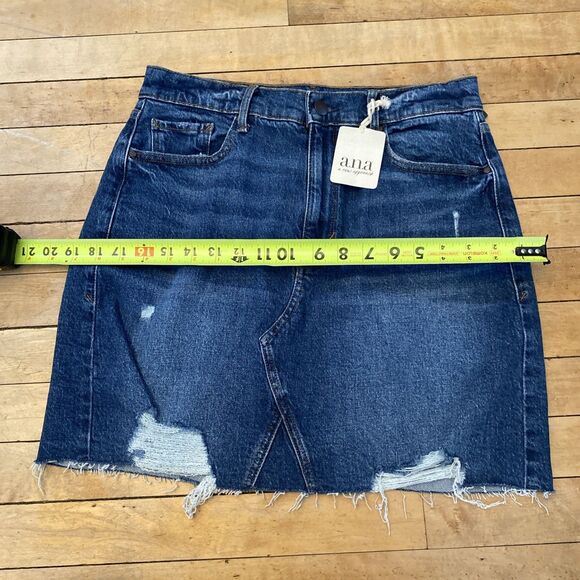 a.n.a. A New Approach NWT Denim Skirt Women’s Size 6 High Rise Medium Wash Mini - Picture 8 of 13